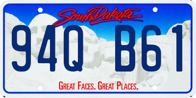 SD license plate 94QB61