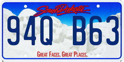 SD license plate 94QB63