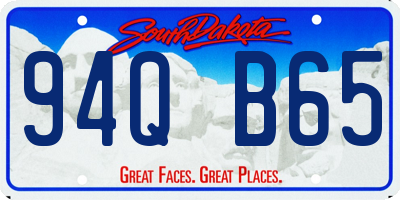 SD license plate 94QB65