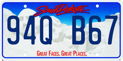 SD license plate 94QB67