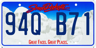 SD license plate 94QB71