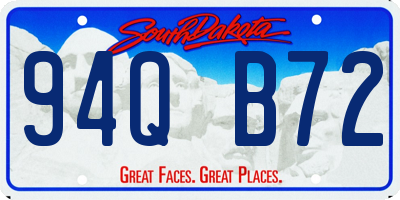 SD license plate 94QB72
