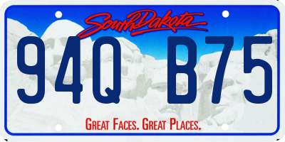 SD license plate 94QB75