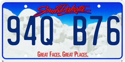 SD license plate 94QB76