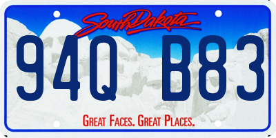 SD license plate 94QB83