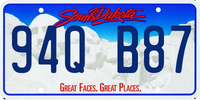 SD license plate 94QB87