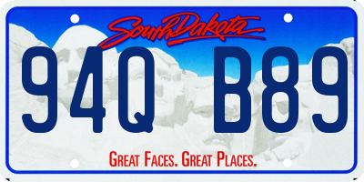 SD license plate 94QB89