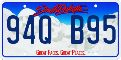 SD license plate 94QB95
