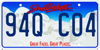 SD license plate 94QC04