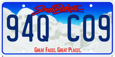 SD license plate 94QC09