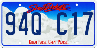 SD license plate 94QC17