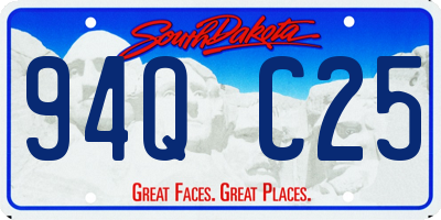 SD license plate 94QC25