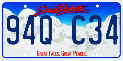 SD license plate 94QC34