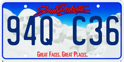 SD license plate 94QC36