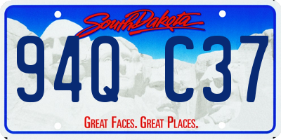 SD license plate 94QC37