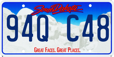 SD license plate 94QC48