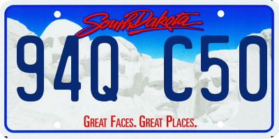 SD license plate 94QC50