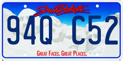 SD license plate 94QC52