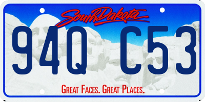 SD license plate 94QC53