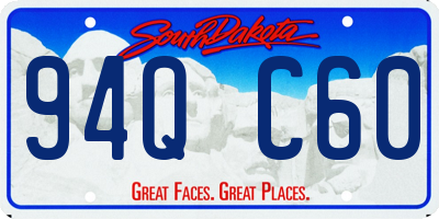 SD license plate 94QC60