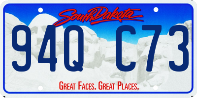 SD license plate 94QC73