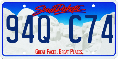 SD license plate 94QC74