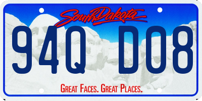 SD license plate 94QD08
