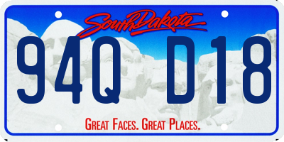 SD license plate 94QD18