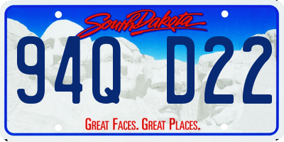 SD license plate 94QD22