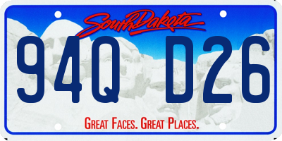 SD license plate 94QD26