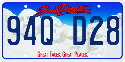 SD license plate 94QD28