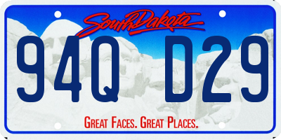 SD license plate 94QD29