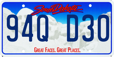 SD license plate 94QD30