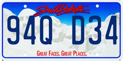 SD license plate 94QD34
