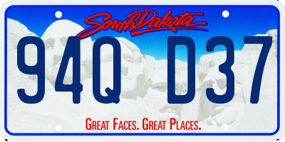 SD license plate 94QD37