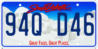 SD license plate 94QD46