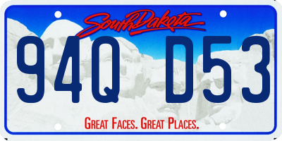 SD license plate 94QD53