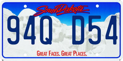 SD license plate 94QD54