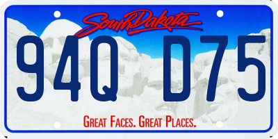 SD license plate 94QD75
