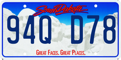 SD license plate 94QD78