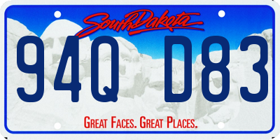 SD license plate 94QD83