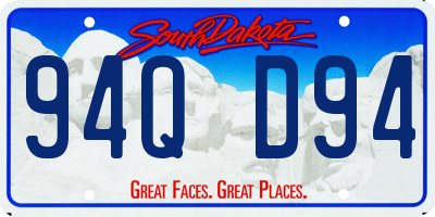 SD license plate 94QD94
