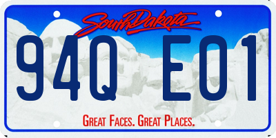 SD license plate 94QE01