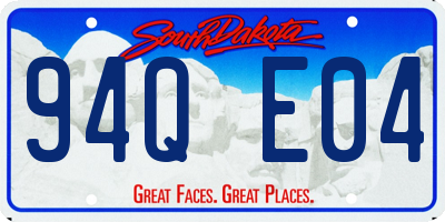 SD license plate 94QE04