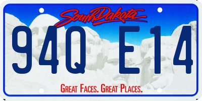SD license plate 94QE14