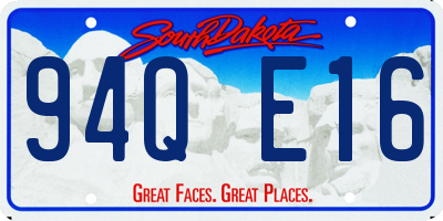 SD license plate 94QE16