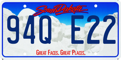 SD license plate 94QE22