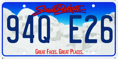 SD license plate 94QE26
