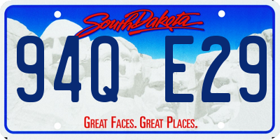 SD license plate 94QE29