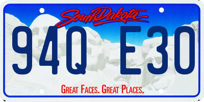SD license plate 94QE30